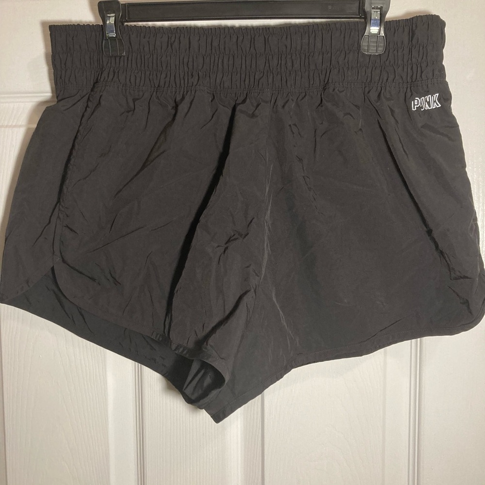 PINK Victoria's Secret Black Athletic Shorts Lightweight Moisture-Wicking